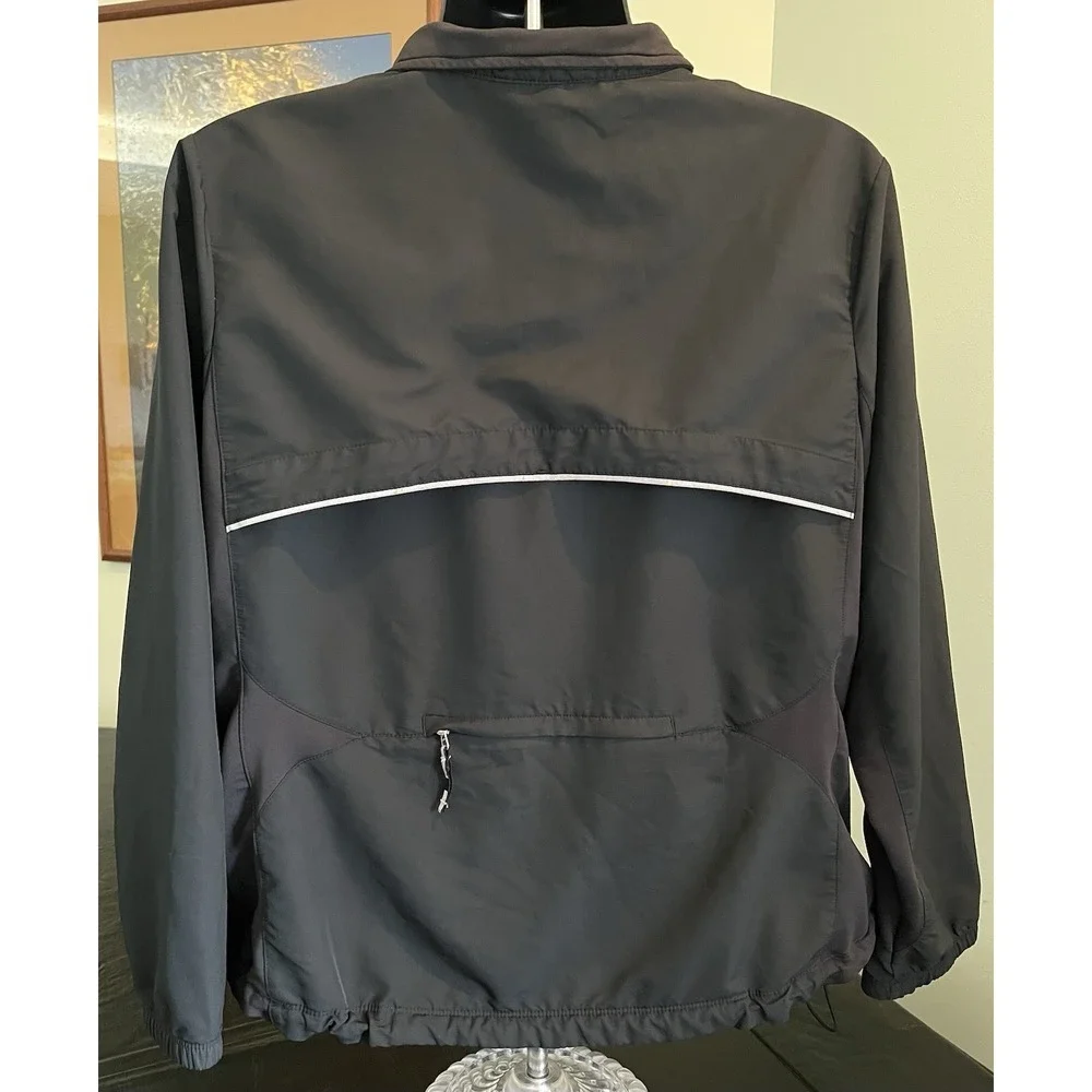 Tek Gear Womens XL Black Full Zip Performance Track Jacket Windbreaker